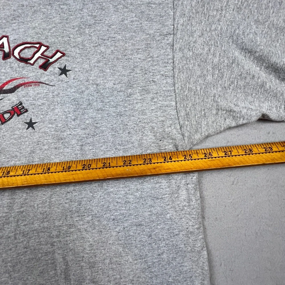 Delta T-Shirt Mens 2XL Gray Myrtle Beach 2006 Hell of a Ride Biker Graphic Tee